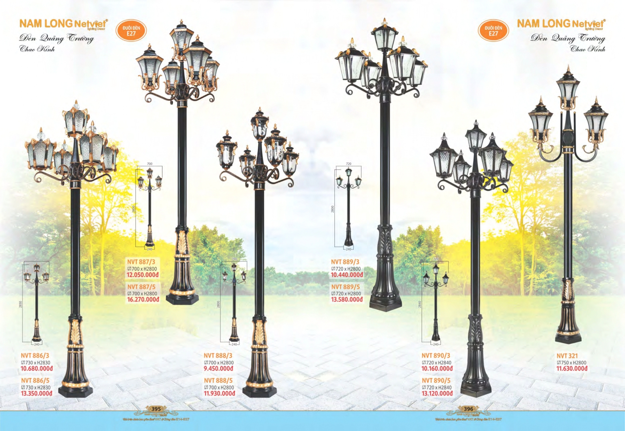 Bảng giá đèn trang trí Nam Long